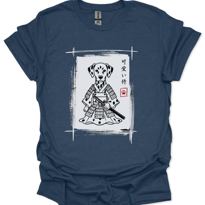 cute dog samurai t-shirt japan aesthetic streetwear