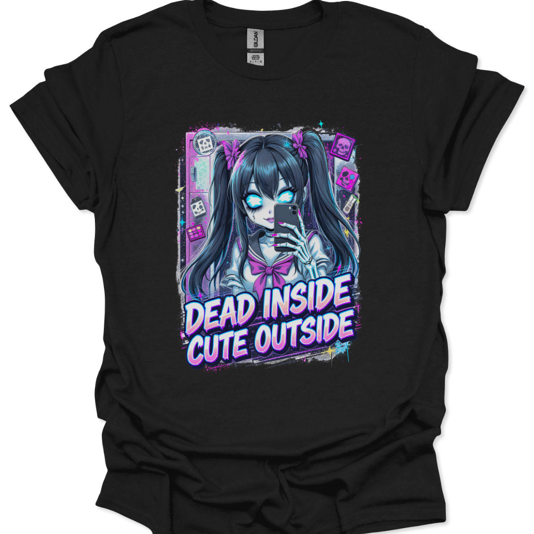 Dead Inside Cute Outside anime girl graphic