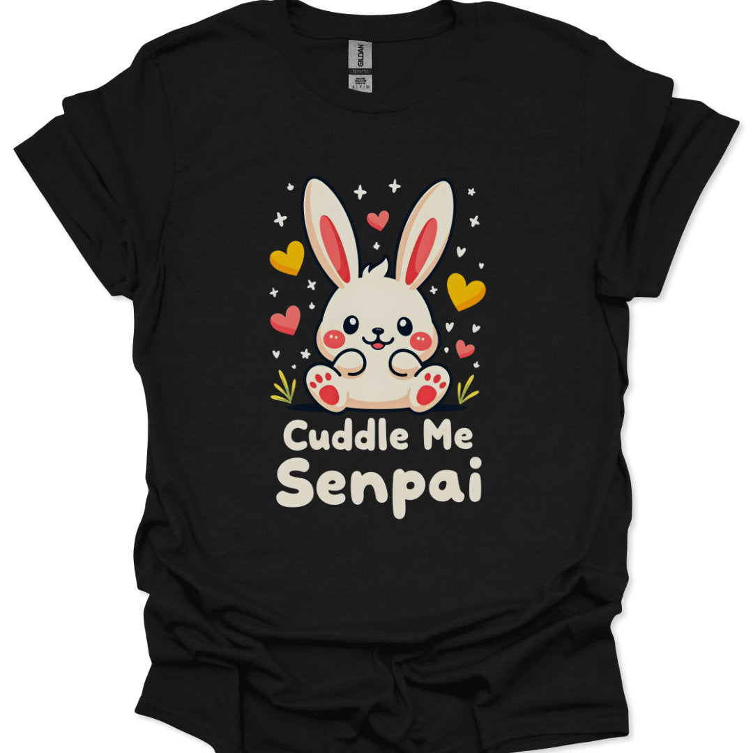 Kawaii animal graphic with bold outline and cuddly vibe