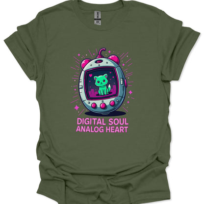 Cute japanese anime style cat tee digital heart design