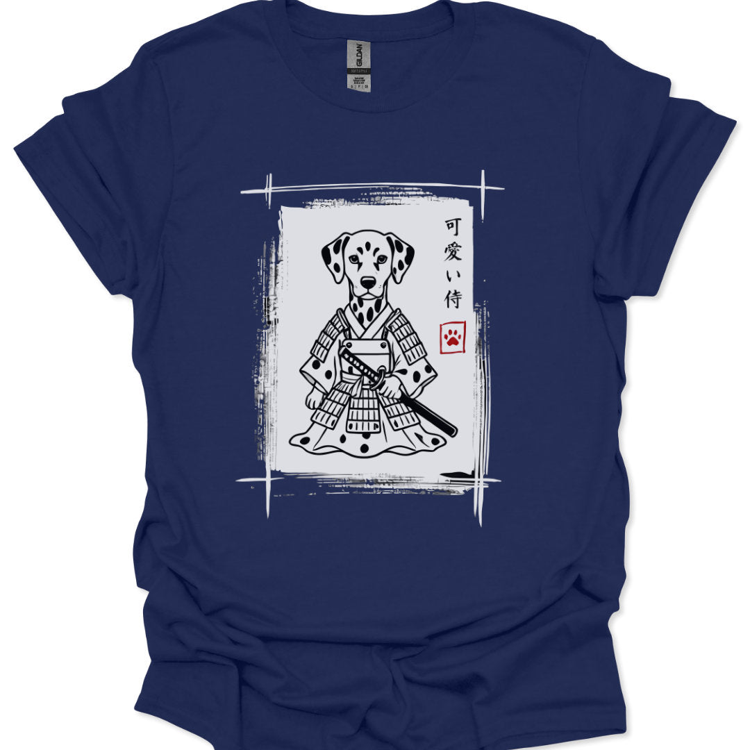cute japanese samurai dog tee for kawaii fashion fans
