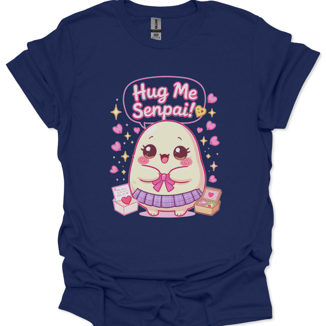 Hug Me Senpai kawaii chibi mochi mascot illustration